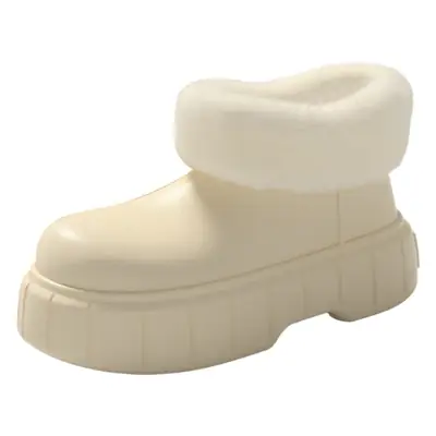High-top waterproof bag with cotton-padded shoes women's winter indoor home fleece-lined warm shit-like EVA outdoor thick-soled cotton slippers