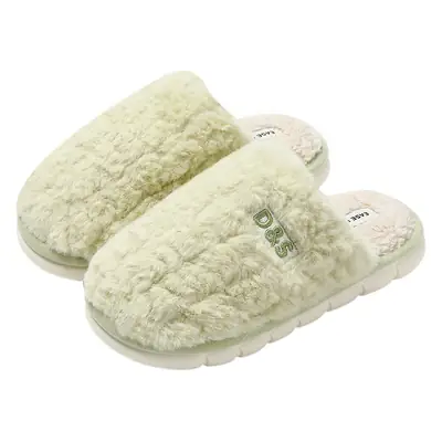 Women Winter Plush Slippers Gray Warm Indoor