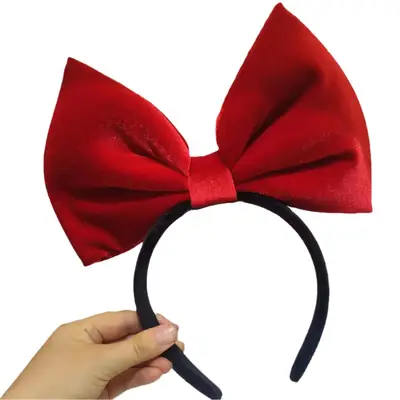 Red Velvet Bow Princess Headband for Girls