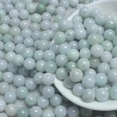 Natural Jadeite Loose Beads for Bracelets DIY Jewelry