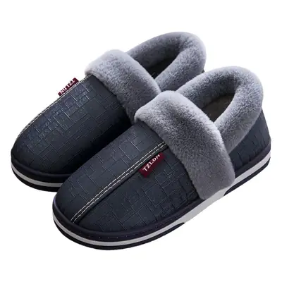 Waterproof Wool Slippers for Men Winter Warm Indoor Non-Slip