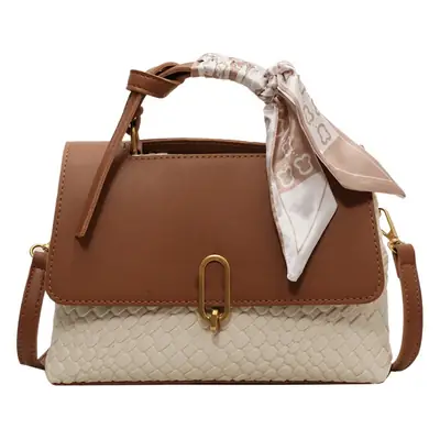 Women's Brown & White Checkered Shoulder Bag 2023 New Arrival