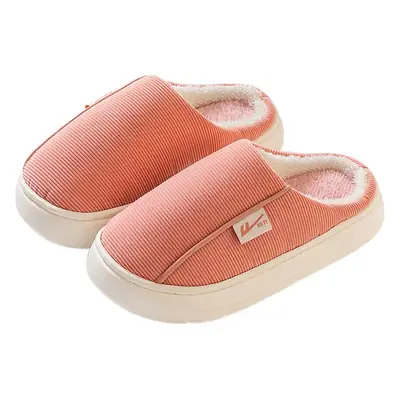 Men's Grey Knitted Slippers Winter Indoor Non-Slip