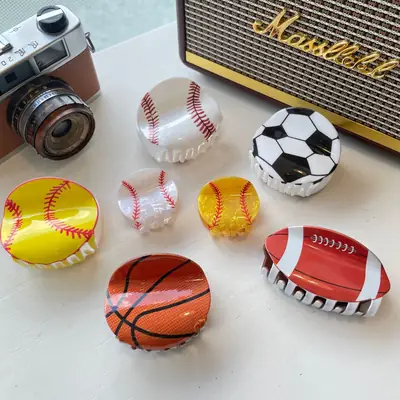 New Basketball Grab Clip Rugby Hairpin Tennis Grab Football Volleyball Hair Accessories