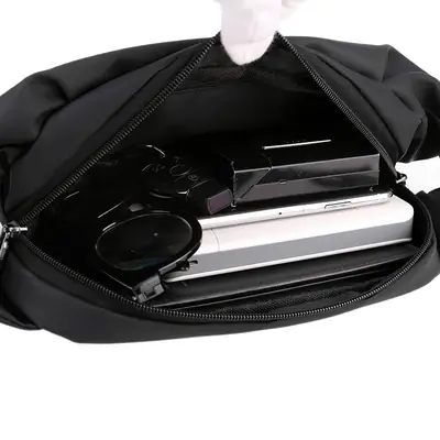 Men's Blue Casual Crossbody Waist Bag