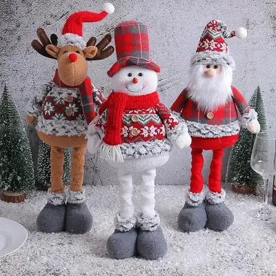 Christmas Retractable Doll Santa High Hat 344g