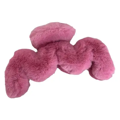 Pink Plush Shark Hair Clip for Updo