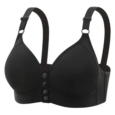 New plus size Front Buckle Breastfeeding Underwear Non-steel Rings Push-up Side-closed Thin Cup Button Vest Bra for Middle-aged Mothers