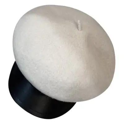 Japanese PU Leather Brim Hat for Women Autumn Winter