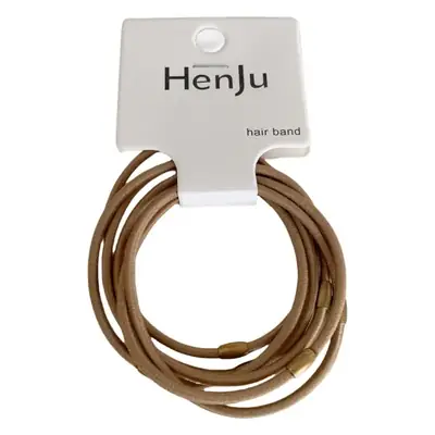 5 Pack of Elegant Slim Hair Ropes with Niche Metal Interface