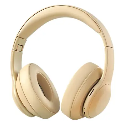 Wireless Bluetooth Headset with Metal Headband Beige