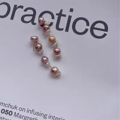 Pearl Bracelet for Women with Sweet Color & Silver Needle