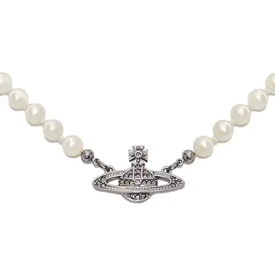 Saturn Pin Pearl Necklace Light Luxury All Match
