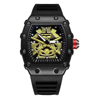 Men's Samurai Watch Black Gold Mechanical Sports Waterproof