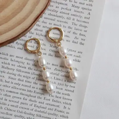 Natural Freshwater Pearl Earrings for Girls