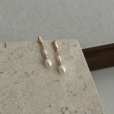 Natural Freshwater Pearl Earrings for Women