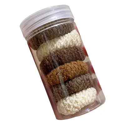 High Elastic Hair Band Milk Brown Rubber Band Female Ponytail Ball Head