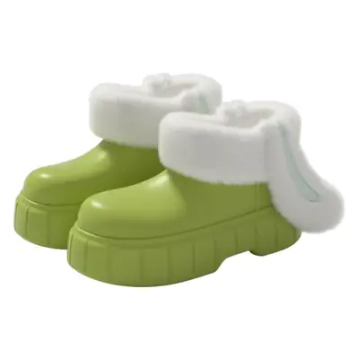 Cute rabbit ears removable and washable cotton-padded shoes women's autumn and winter fleece-lined warm waterproof windproof all-inclusive heel confinement shoes overshoes