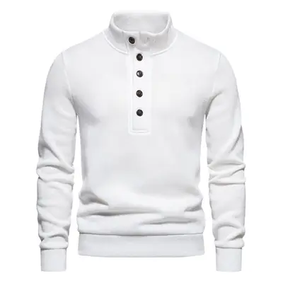 Men's Grey Turtleneck Cotton Sweater Coat