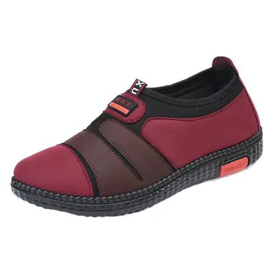 Men's Maroon Slip-On Casual Shoes with Non-Slip Sole