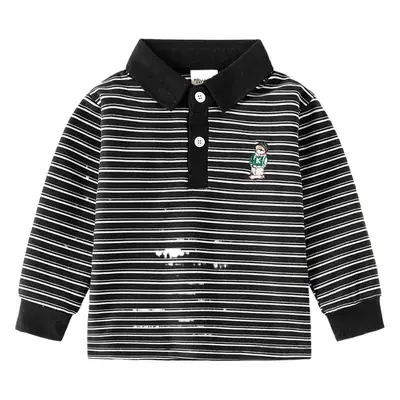 Kids Boys Striped Polo Shirt 2025 Long Sleeve