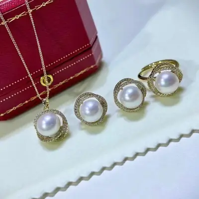 S925 Pearl Earrings Classic Bird's Nest Design