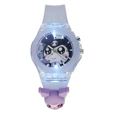 Sanrio Cartoon Watch Primary School Children's Watch Manufacturer Wholesale Luminous Silicone Doll Watch Boxed Cross-Border