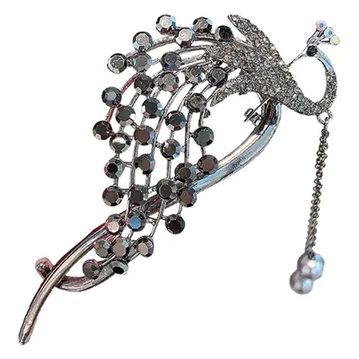 Ancient Peacock Tassel Pearl Hairpin Clip