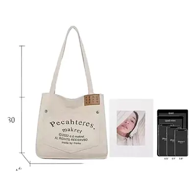 Large Capacity Korean Style Canvas Tote Bag for Women
