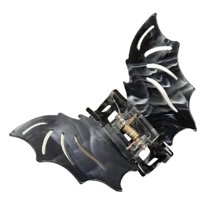 Halloween Bat Hair Clip with Red Sparkle Design
