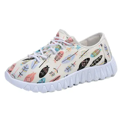 New Beijing Feather Pattern Women's Flat Sandals