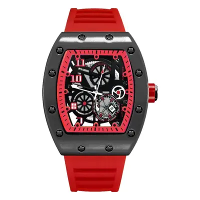 Zido Brand Casual Fashion Trendy Fully Automatic Quartz Cut Out Luminous Waterproof Black Warrior 1705 Men's Watch