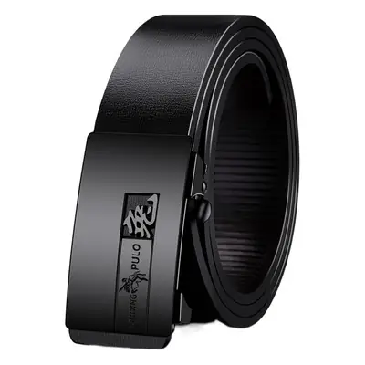 Paul Alloy Zodiac Belt for Men Black Automatic Buckle