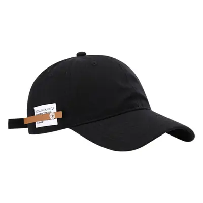 Women & Men Beige Baseball Cap with Buckle