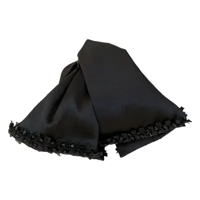 Black Silk Bow Hair Clip for Women