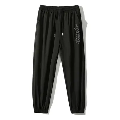 Men Fleece Lined Grey Winter Pants Loose Fit
