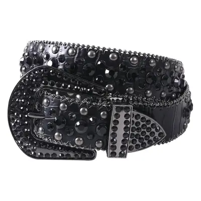 Rhinestone Full Diamond Belt for Men Women