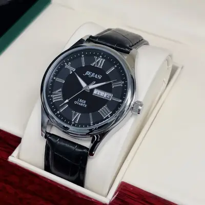 Jiejias Waterproof Men's Quartz Watch with Live Calendar