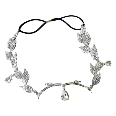 Rhinestone Tassel Headband for Women Bridal Crown