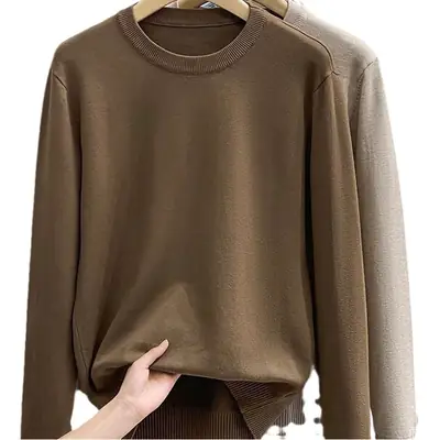 Men's White Round Neck Sweatshirt 2023