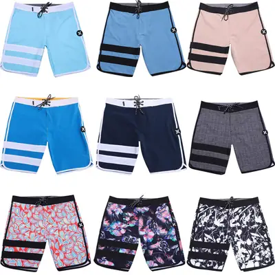 Men's Black & White Quick-Drying Beach Shorts