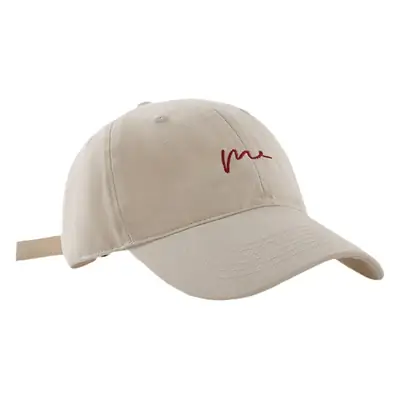 Women's Korean Style Beige & Brown Baseball Caps
