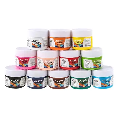 Boyi Xuan 12 colors 100ml canned Art special student watercolor oil painting gouache painting diy acrylic paint