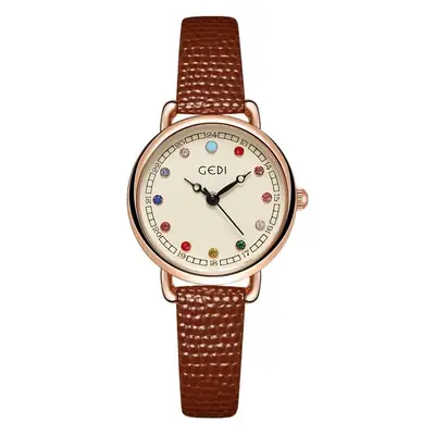 Women's Birthstone Quartz Watch Black Strap