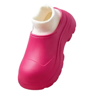 Waterproof Thick-Soled Cotton Slippers for Women, Winter Outdoor Wear, 2026 New Model, Closed Heel, Indoor Home Maternity Fleece-Lined Warm Cotton Shoes
