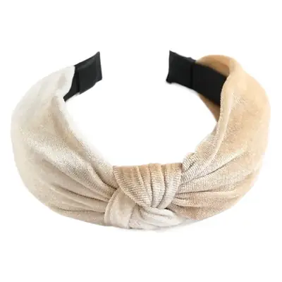 Green Knotted Velvet Headband for Women