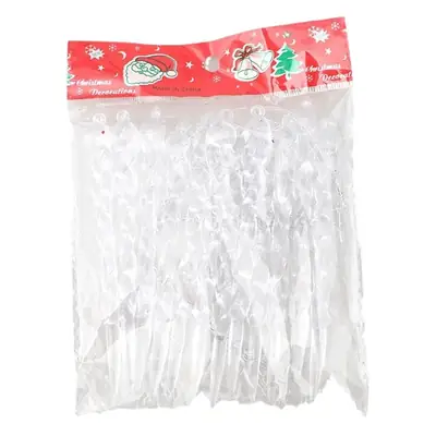 12 Pcs Transparent Ice Cross Tree Decorants for Christmas
