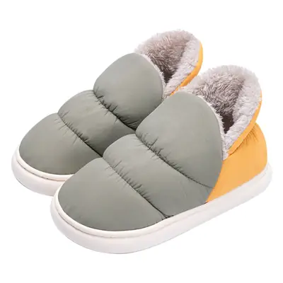 Women's Winter Cotton Slippers Moon Grey Yellow