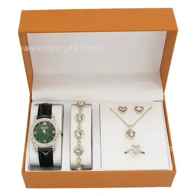 Gold Plated Heart Design Jewelry Set for Women