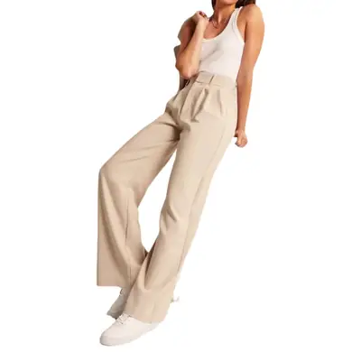 Women Wide Leg Pants with Pockets & Belt
